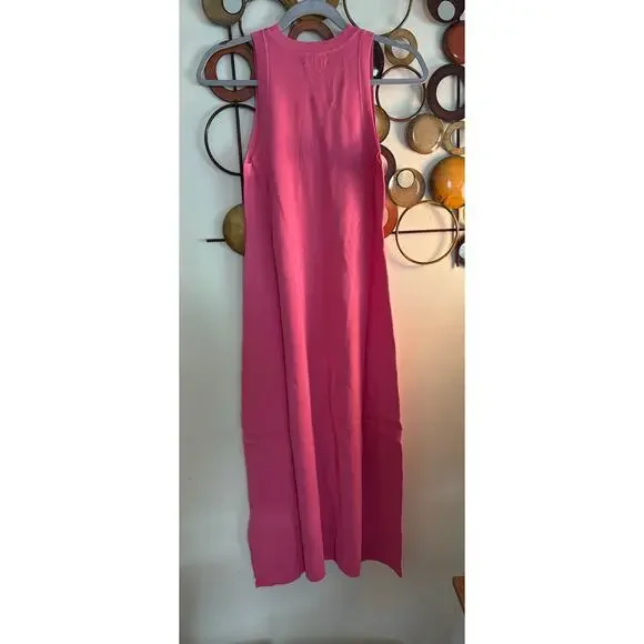 D1: The Drop Gabriela Rose Pink Maxi Dress with Side Slit - Picture 2 of 3